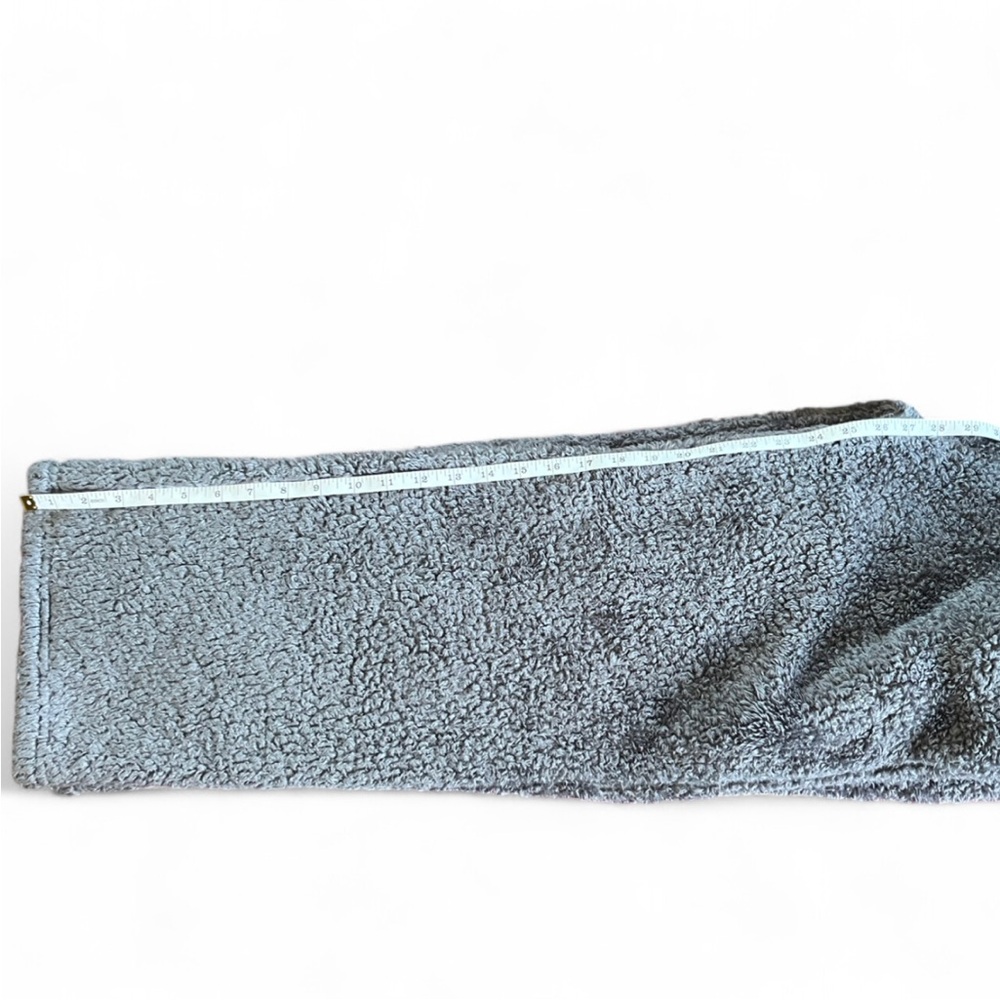 Plush, Warm, Cozy Gray Fleece Elastic Waist Pajama Pants with Pockets - Picture 10 of 10